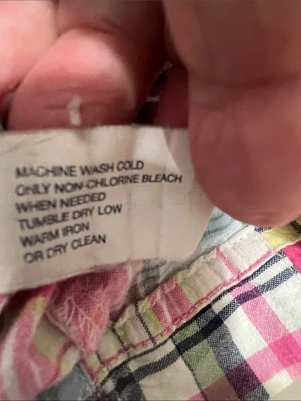 Baby Gap pink and blue plaid patchwork cotton sun dress